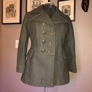 Vintage ‘60s Wool Double Breasted Peacoat w/ Metal Buttons